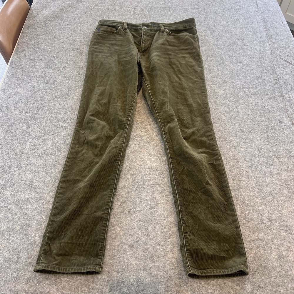 Polo Ralph Lauren Men's Sullivan Slim Green Corduroys Size 32x32